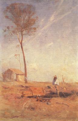 Arthur streeton Whelan on the Log (nn02)